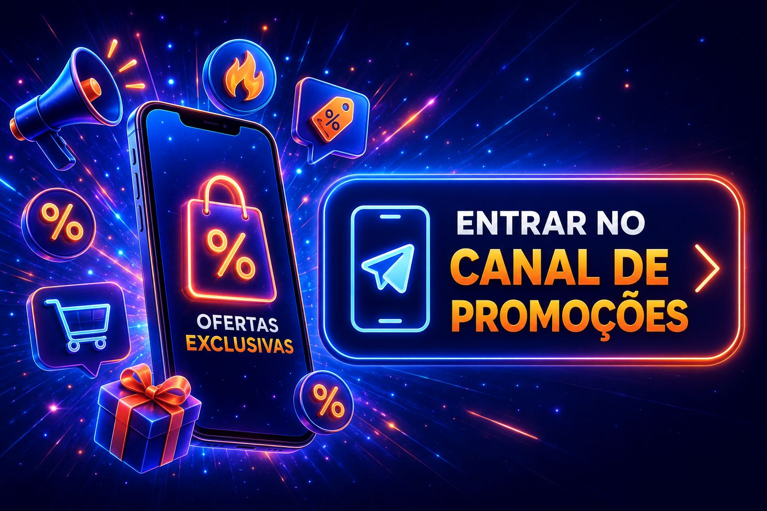 🎉 Bem-vindo ao nosso Canal de Promoções! Aqui você encontra os melhores achadinhos da internet com ofertas selecionadas diariamente para ajudar você a economizar de verdade. Vantagens do grupo: ✅ Promoções atualizadas todos os dias 🔥 Ofertas relâmpago e cupons exclusivos 💰 Produtos com excelente custo-benefício 🛒 Achados em diversas categorias ⚡ Links rápidos para aproveitar antes que acabem 🔒 Indicações confiáveis e seguras 📲 Entre agora e não perca nenhuma oportunidade de economizar!